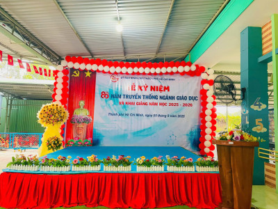 LỄ KỶ NIỆM 80 NĂM TRUYỀN THỐNG NGÀNH GIÁO DỤC VÀ KHAI GIẢNG NĂM HỌC 2025 – 2026  CỦA TRƯỜNG MẦM NON LONG TÂN