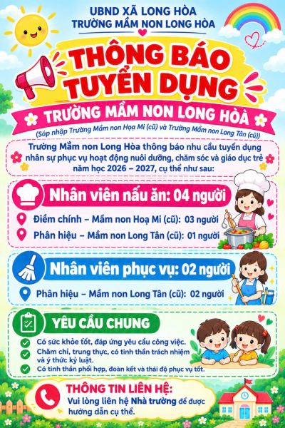 THÔNG BÁO TUYỂN DỤNG 2026 - 2027